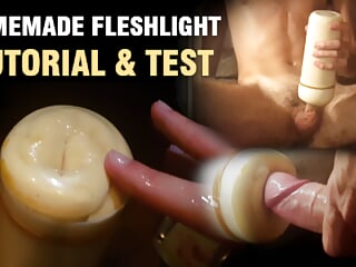 Tutorial And Test: Homemade Fleshlight - Pocket Pussy free video