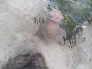 Naked By A River With A Cock Ring - Naked Walker free video