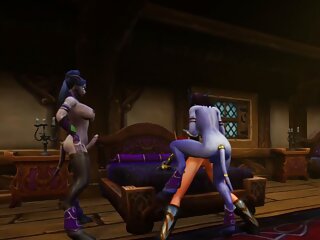 Double Demon Futa Threesome: Warcraft Parody