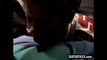 Skater Hunk Getting A Spanking From Two Studs free video