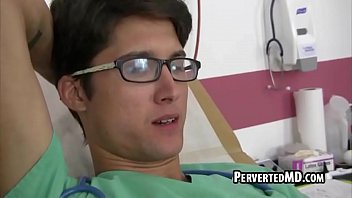 This Sexy Hunk Doctor Is Getting Blown In The Office free video