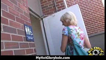 Horny Lady Enjoys Gloryhole Cocksucking Interracial 15 free video