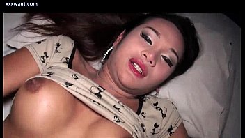 Ladyboy Freting Her Cock While Getting Anal free video