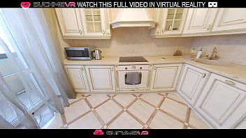 Brunette Maid Elise Moon Gets Fucked Hard In The Kitchen In Vr free video