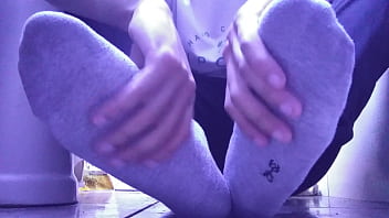 Relaxing My Gray Socks And My Sweaty Size 10 Feet free video