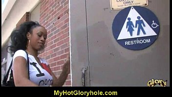 Gloryhole - Ebony Chick Sucks White Dick 27 free video
