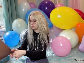 Blowing Up Over 25 Balloons Then Nail Popping Them All free video