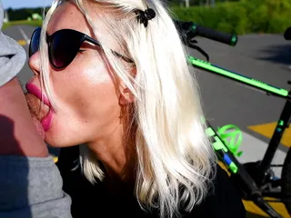 I Got So Excited During A Bike Ride That I Sucked Dick In The Middle Of An Intersection And Got Cum In My Mouth free video