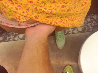 Stranger Cum In My Panties In Restaurant Toilet free video