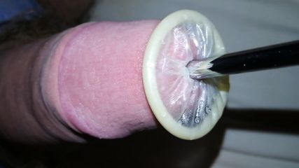 Rolling Condom Into Urethra Compilation, Urethral Sounding free video