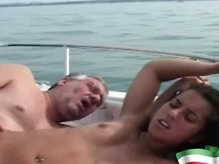 A Young Brunette Gets Fucked By An Old Pig On A Boat free video