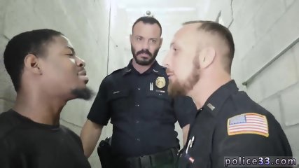 Hot Male Cop Gay Fucking The White Police With Some Chocolate Dick free video