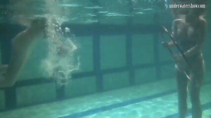 Underwater Acrobatics Lesbians Irina Barna And Anna Feher free video